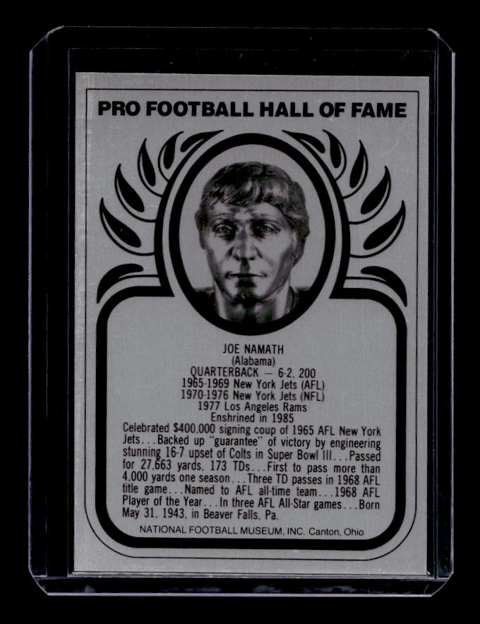 1982-2013 Hall of Fame Metallics #126 Joe Namath