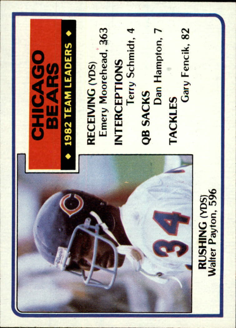 1983 Topps #28 Chicago Bears TL/Walter Payton