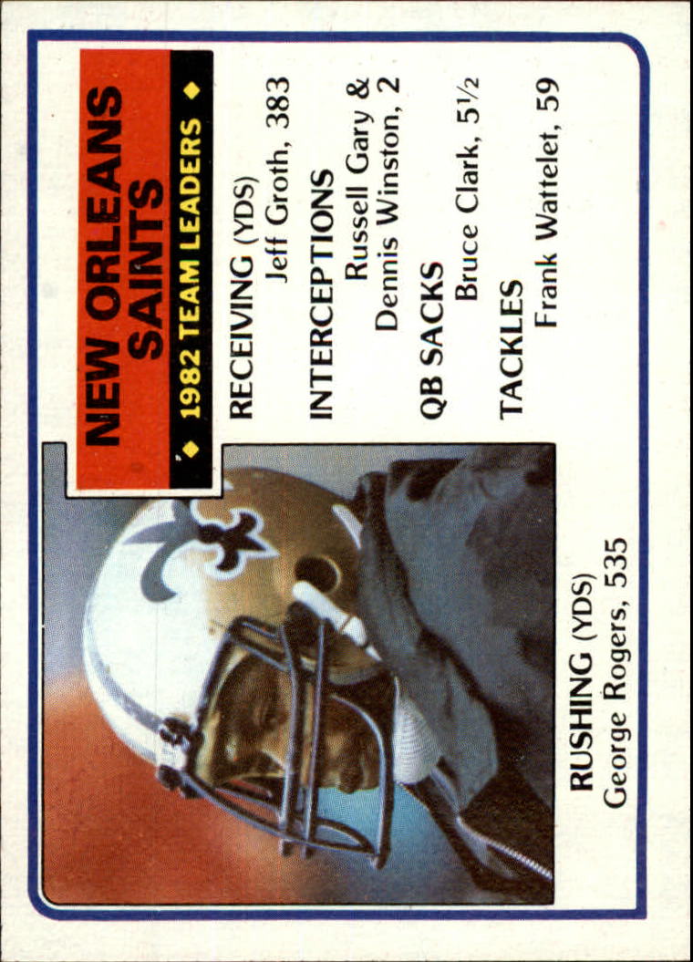 1983 Topps #109 New Orleans Saints TL/George Rogers