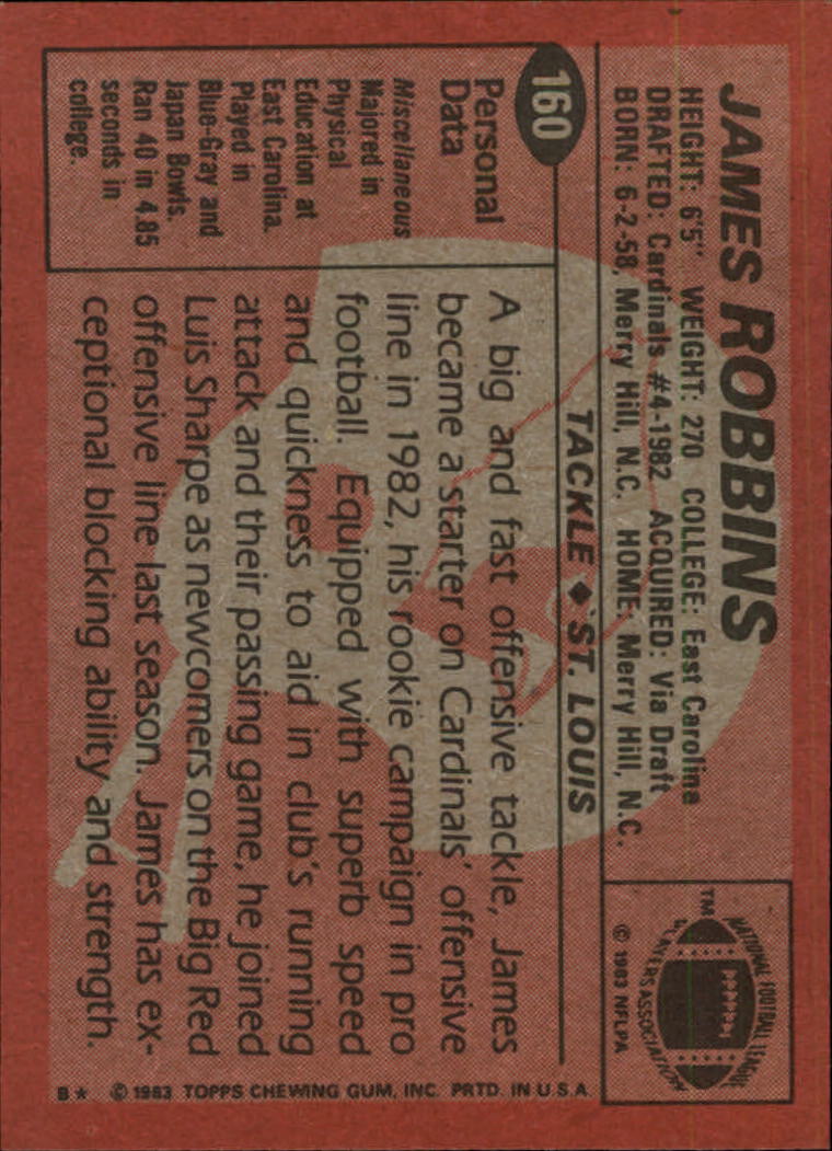 1983 Topps #160 Tootie Robbins RC back image