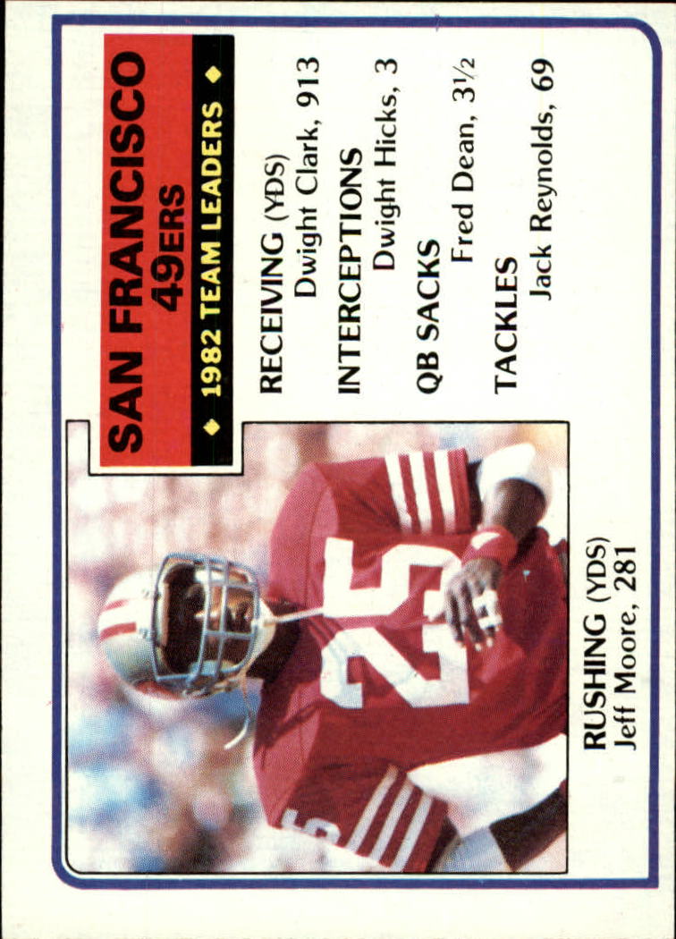 1983 Topps #163 San Francisco 49ers TL/Jeff Moore