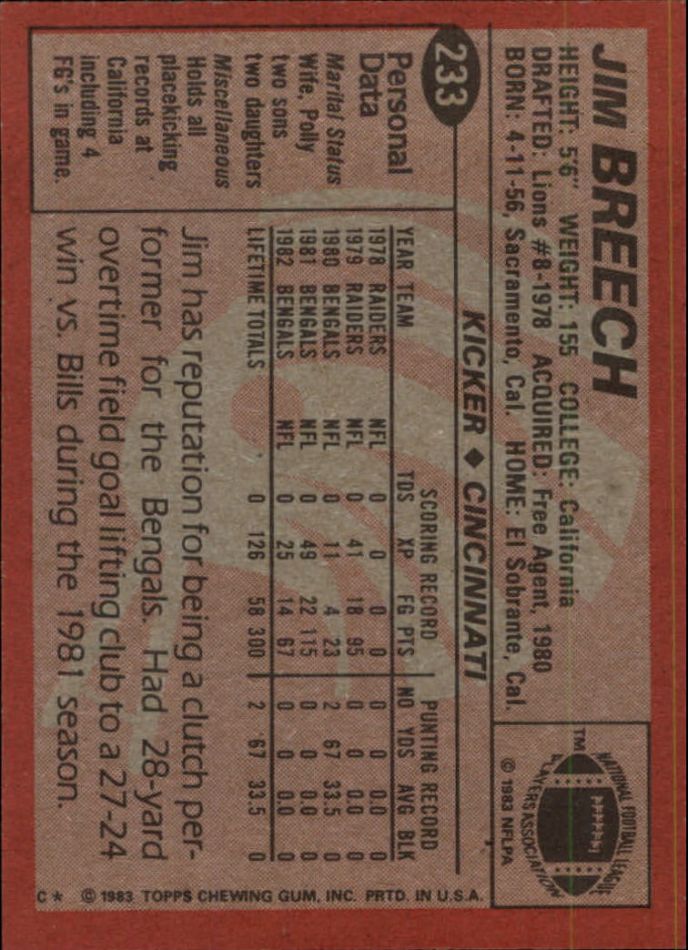 B2600- 1983 Topps FB # 201-396 MOSTLY STOCK PHOTOS -You Pick- 15+ FREE US SHIP - Picture 61 of 334