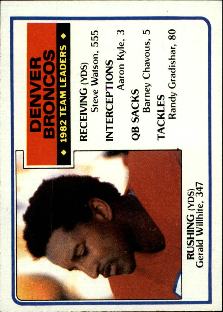 1983 Topps #260 Denver Broncos TL/Gerald Willhite