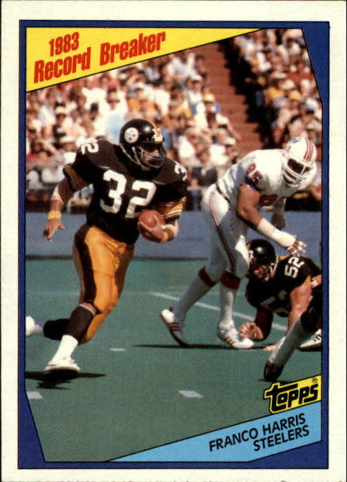 1984 Topps #3 Franco Harris RB/Records Eighth/1000 Yard Year
