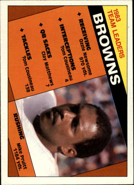 1984 Topps #47 Cleveland Browns TL/Mike Pruitt