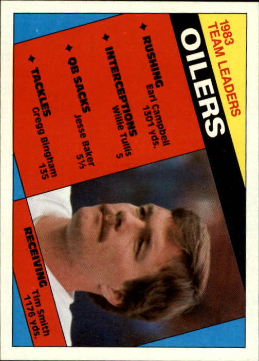 1984 Topps #73 Houston Oilers TL/Tim Smith
