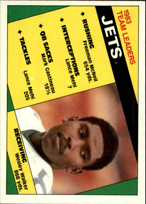 1984 Topps #144 New York Jets TL/Wesley Walker