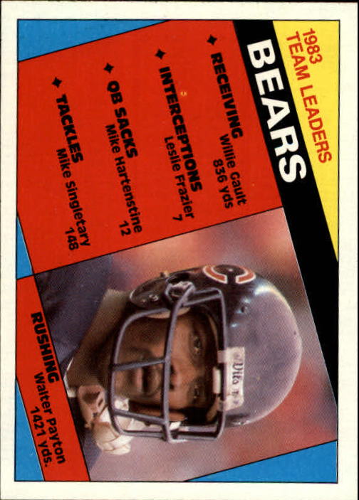 1984 Topps #221 Chicago Bears TL/Walter Payton