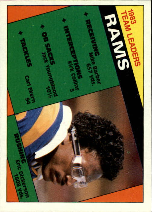 1984 Topps #276 Los Angeles Rams TL/Eric Dickerson