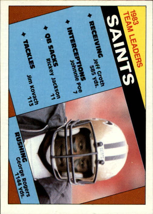 1984 Topps #299 New Orleans Saints TL/George Rogers