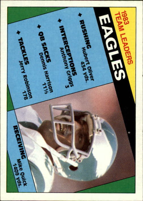 1984 Topps #325 Philadelphia Eagles TL/Mike Quick