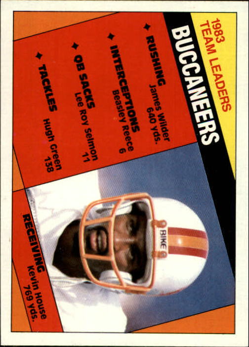 1984 Topps #364 Tampa Bay Bucs TL/Kevin House