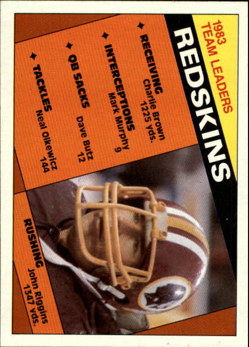1984 Topps #375 Wash. Redskins TL/John Riggins