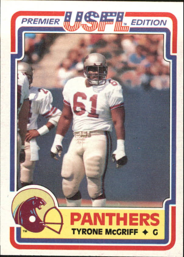 1984 Topps USFL #65 Tyrone McGriff XRC