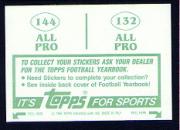 1984 Topps Stickers #132 Nolan Cromwell/ 144 Dan Marino/All-Pro FOIL back image