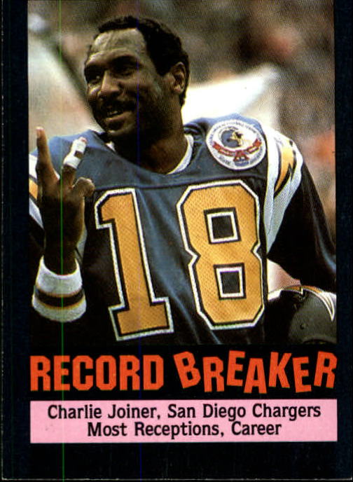 1985 Topps #3 Charlie Joiner RB/Most Receptions:/Career