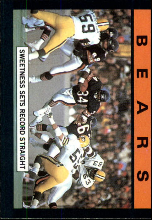 1985 Topps #22 Chicago Bears TL/Sweetness Sets/Record Straight (Walter Payton)