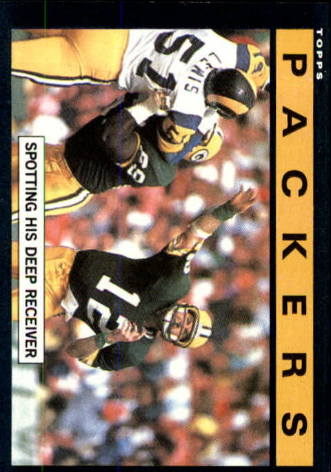 1985 Topps #66 Green Bay Packers TL/Spotting His/Deep Receiver/(Lynn Dickey)