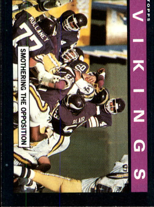 1985 Topps #89 Minnesota Vikings TL/Smothering The/Opposition/(Vikings' Defense)