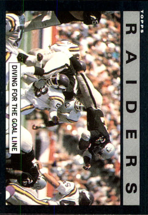 1985 Topps #281 Los Angeles Raiders TL/Diving For The/Goal Line/(Marcus Allen)