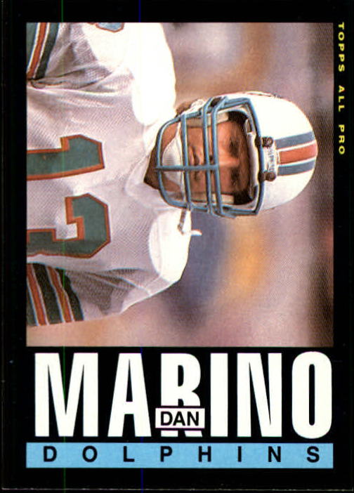 1985 Topps #314 Dan Marino AP UER/(Fouts 4802 yards in/1981, should be 4802)