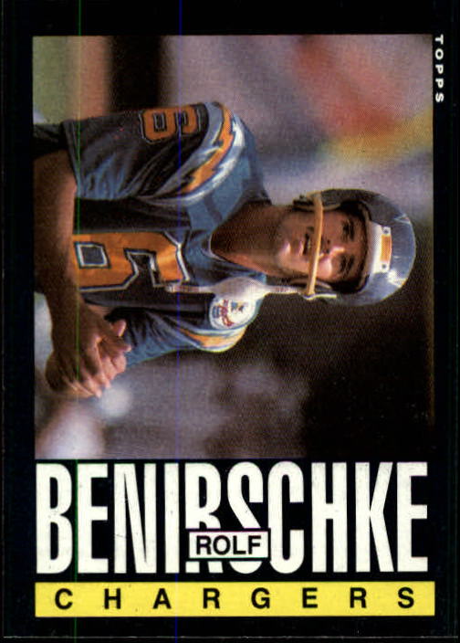 1985 Topps #368 Rolf Benirschke