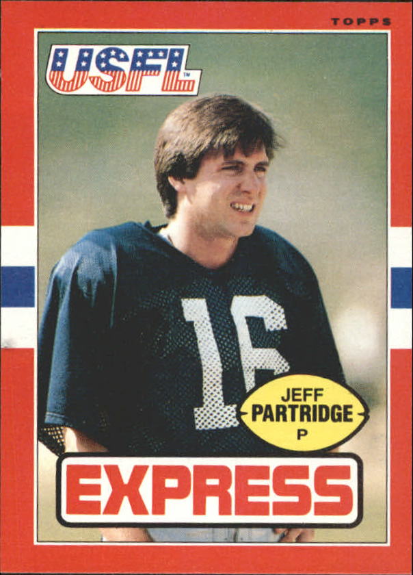1985 Topps USFL #61 Jeff Partridge