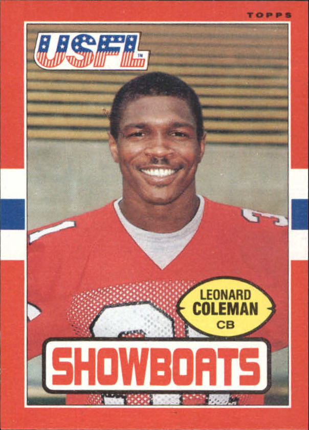 1985 Topps USFL #68 Leonard Coleman XRC