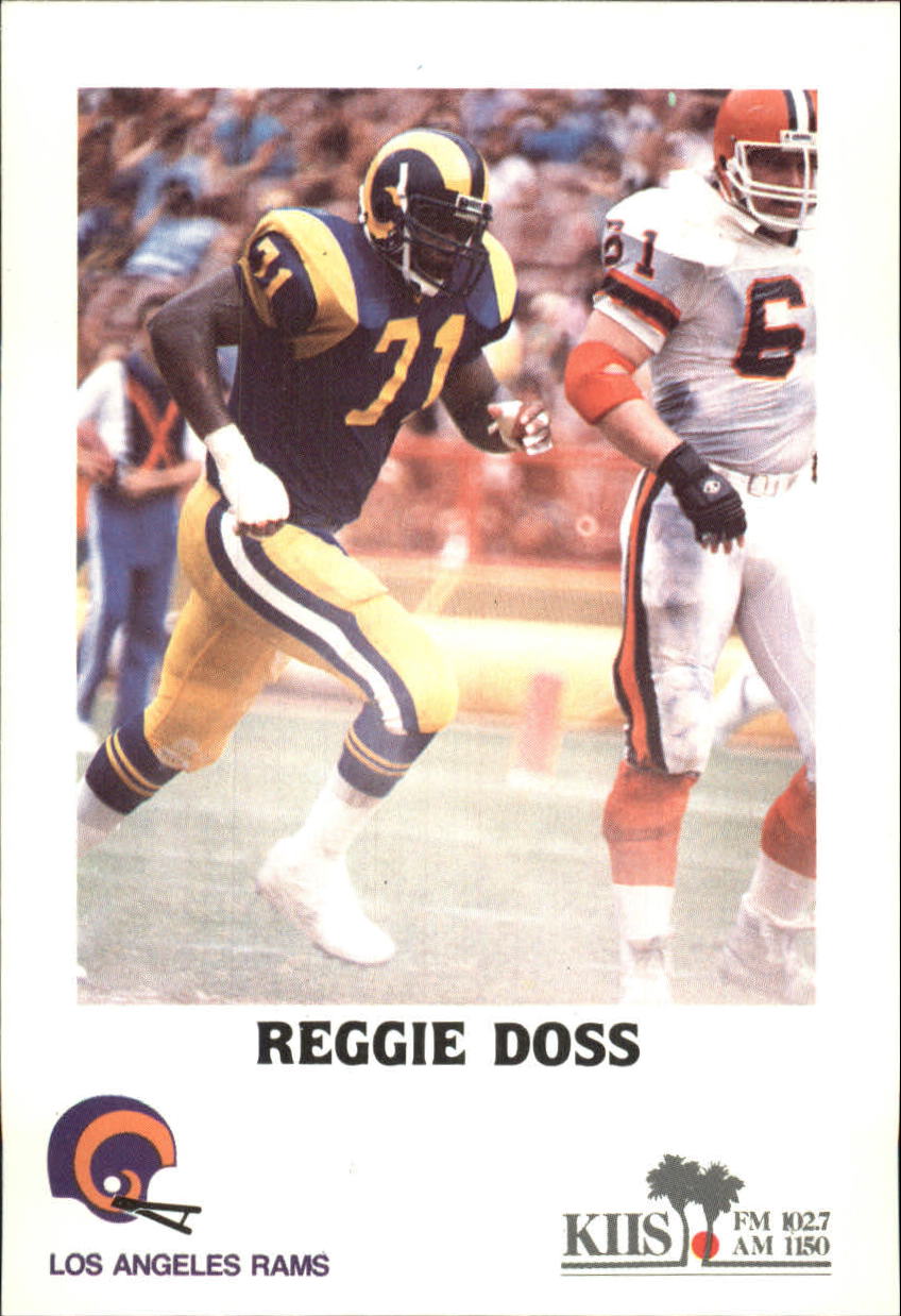 1985 Police Raiders/Rams #21 Reggie Doss - . Oversized. - NM-MT