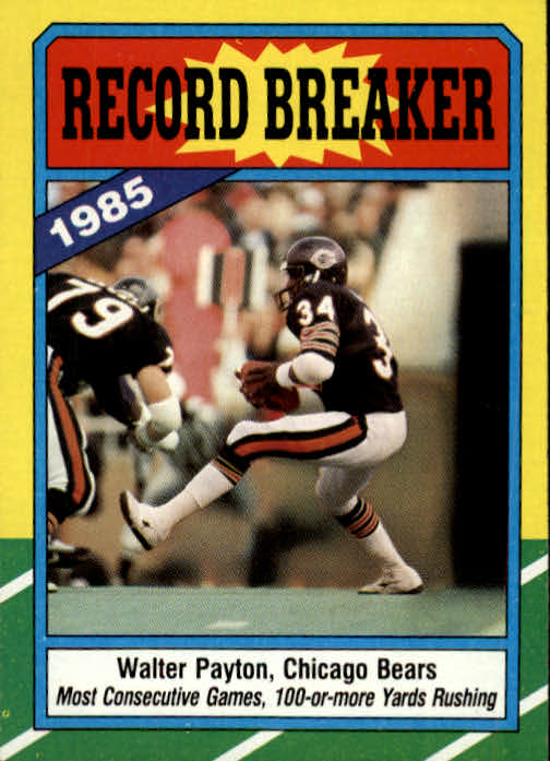 : 1978 Topps # 3 Payton Rushes for 275 Yards Walter