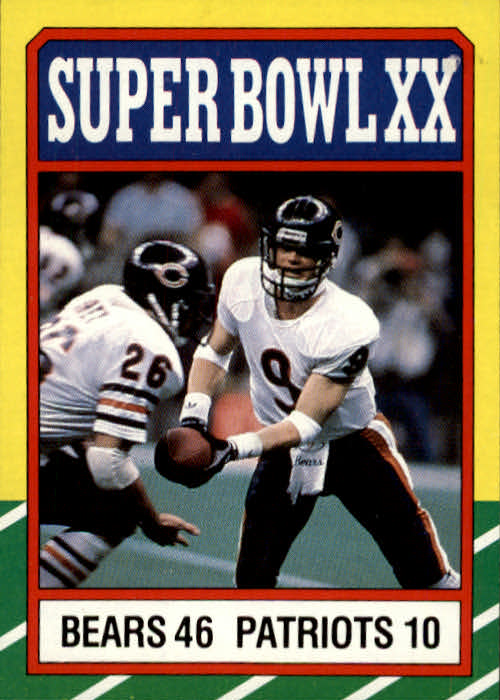 1986 SUPER BOWL XX OFFICIAL NFL PATCH BEARS PATRIOTS