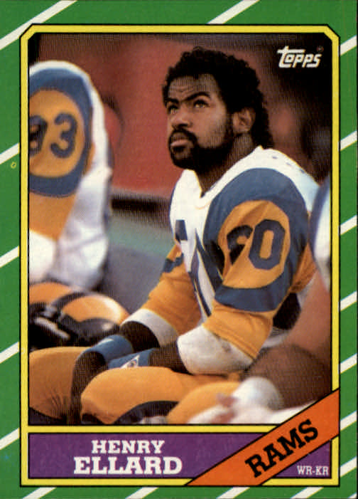 1986 McDonald's Rams Green Tab #80 Henry Ellard - NM-MT