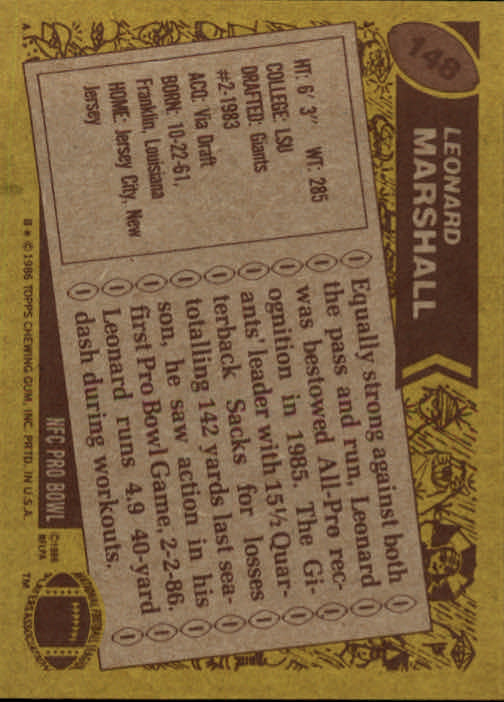 B3696- 1986 Topps Fb #S 101-200 Ca. Grad -du Pick- 15 + Gratis US Schiff - Bild 193 von 361