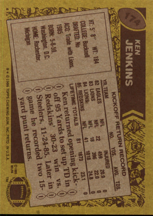 B3696- 1986 Topps Fb #S 101-200 Ca. Grad -du Pick- 15 + Gratis US Schiff - Bild 271 von 361