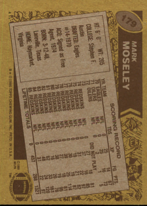 B3696- 1986 Topps Fb #S 101-200 Ca. Grad -du Pick- 15 + Gratis US Schiff - Bild 285 von 361