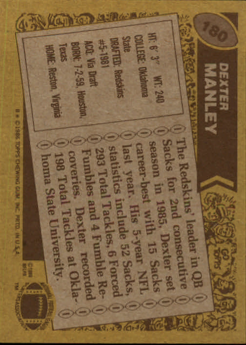 B3696- 1986 Topps Fb #S 101-200 Ca. Grad -du Pick- 15 + Gratis US Schiff - Bild 291 von 361