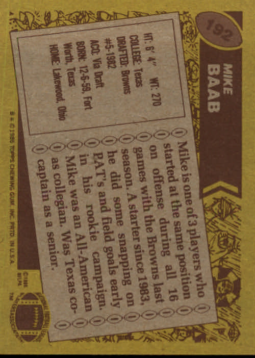B3696- 1986 Topps Fb #S 101-200 Ca. Grad -du Pick- 15 + Gratis US Schiff - Bild 319 von 361