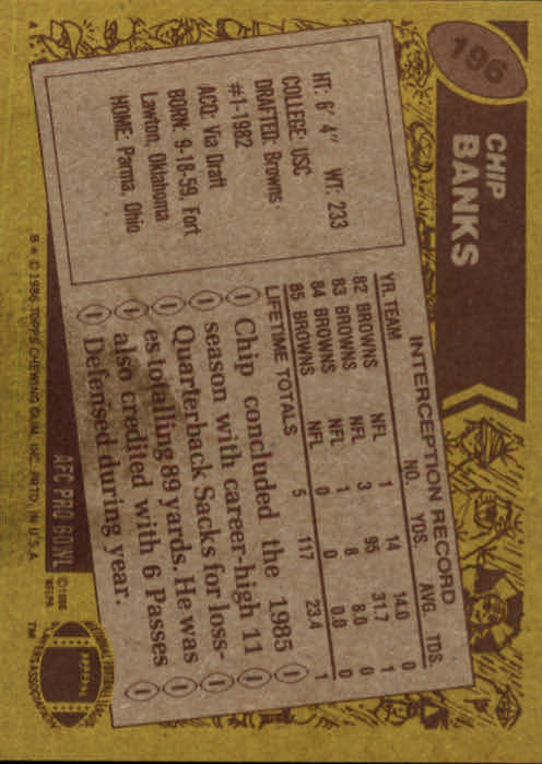 B3696- 1986 Topps Fb #S 101-200 Ca. Grad -du Pick- 15 + Gratis US Schiff - Bild 339 von 361