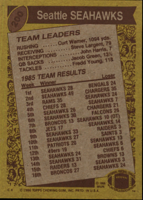 B3696- 1986 Topps Fb #S 101-200 Ca. Grad -du Pick- 15 + Gratis US Schiff - Bild 357 von 361