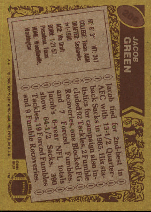 1986 Topps Football Card #1-250 - Choose Your Card - Picture 369 of 453