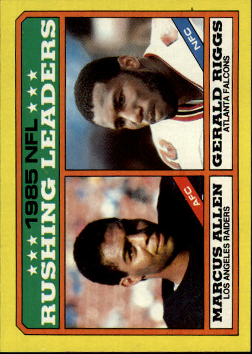 1986 Topps #227 Rushing Leaders:/Marcus Allen AFC/Gerald Riggs NFC