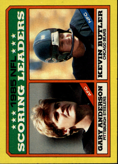 1986 Topps #228 Scoring Leaders:/Gary Anderson  K AFC/Kevin Butler NFC