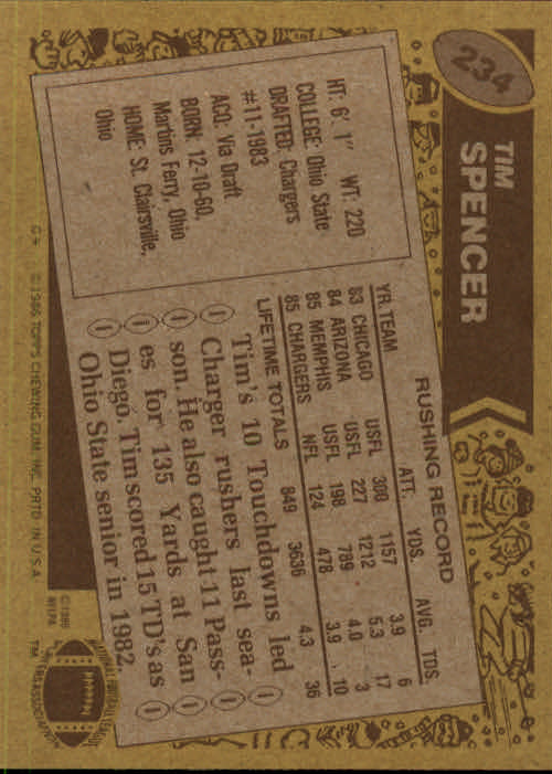 B3696- 1986 Topps FB #s 201-300 APPROXIMATE GRADE -You Pick- 15+ FREE US SHIP - Picture 153 of 445