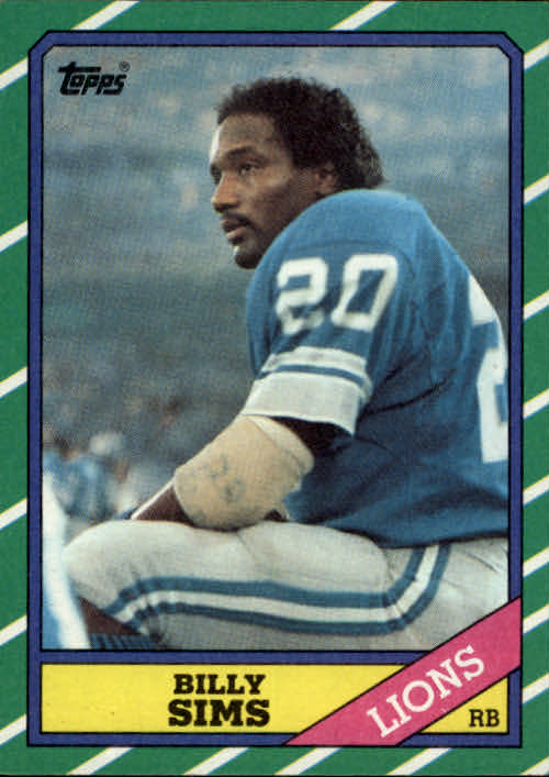 1986 Topps #244 Billy Sims