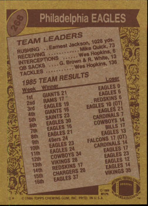 B3696- 1986 Topps FB #s 201-300 APPROXIMATE GRADE -You Pick- 15+ FREE US SHIP - Picture 305 of 445