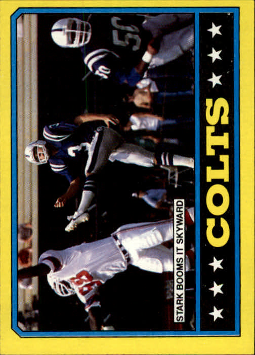 1986 Topps #314 Colts TL/(Rohn Stark Booms It)