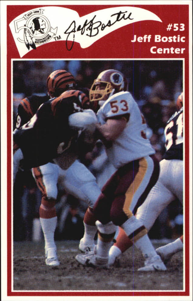 1986 Redskins Police #12 Jeff Bostic
