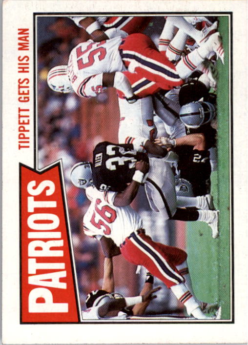 1987 Topps #96 Patriots TL/(Andre Tippett Gets/His Man (Marcus Allen))