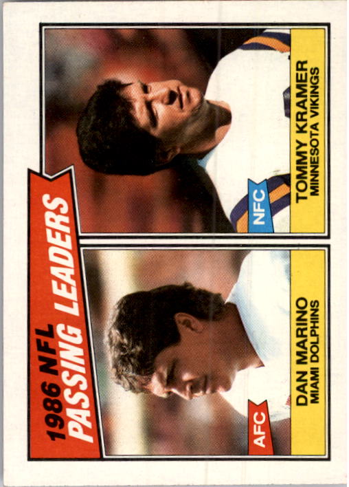 1987 Topps #227 Passing Leaders/Tommy Kramer/Dan Marino