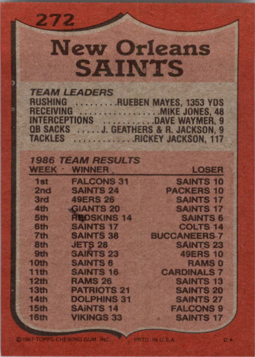 1987 Topps Football Singles - You Choose - Bild 309 von 467